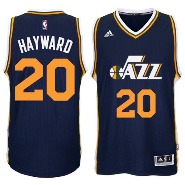 Men's  Jazz #20 Gordon Hayward 2014-15 New Road Blue Jersey